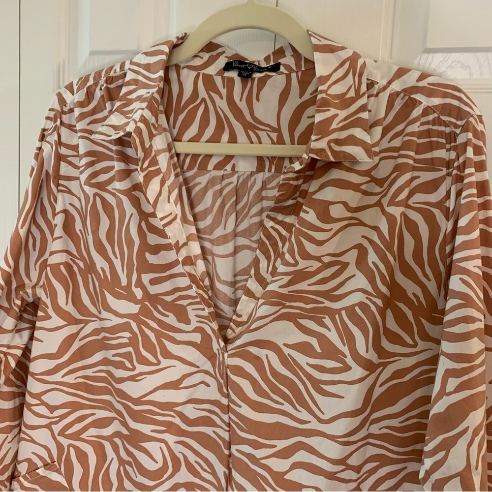 Velvet Heart Pink Zebra Print Long Sleeve Dress or Tunic - Picture 4 of 13